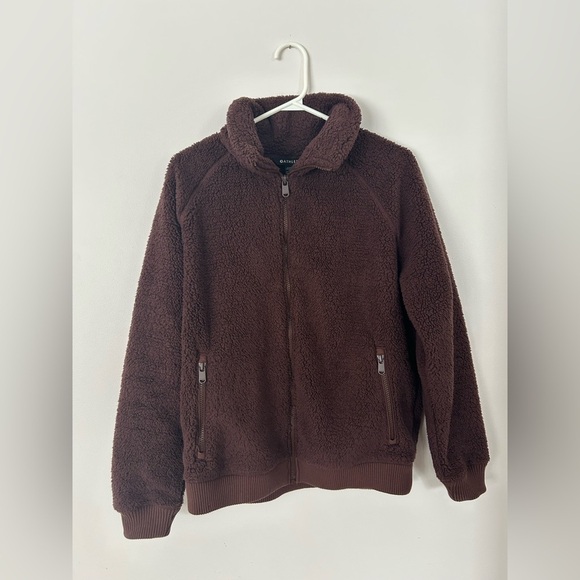 Athleta Jackets & Blazers - Athleta Coat Womens M Brown Full Zip Sherpa Tugga Jacket
